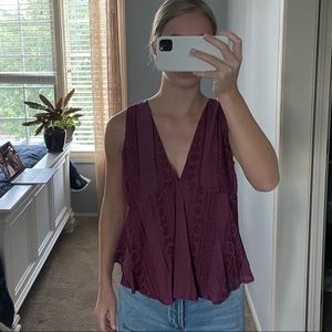 Free People embroidered blouse